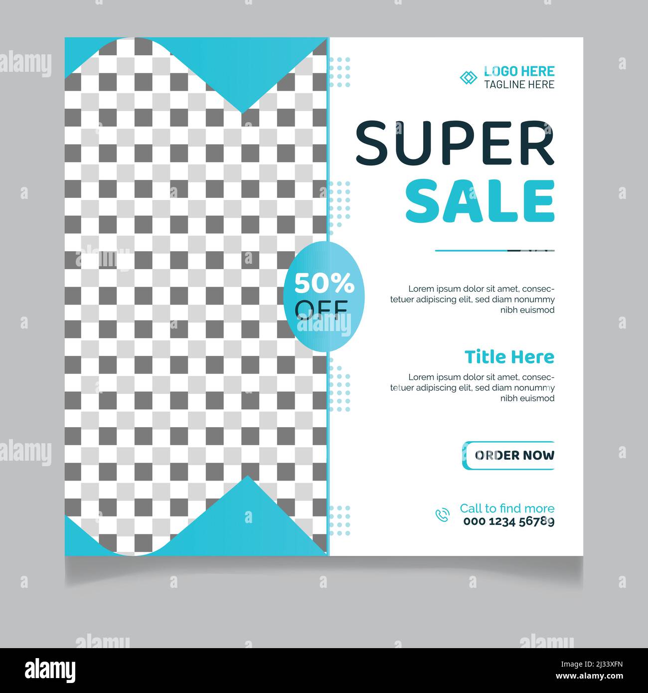 Super vendita social media modello post Illustrazione Vettoriale