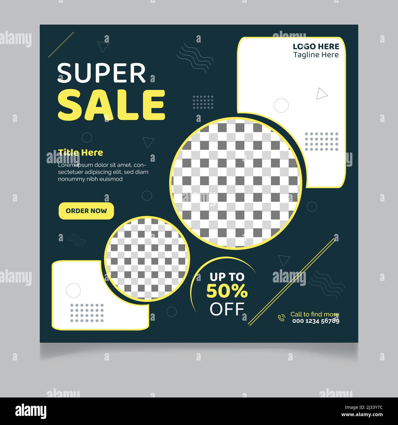 Super vendita social media modello post Illustrazione Vettoriale