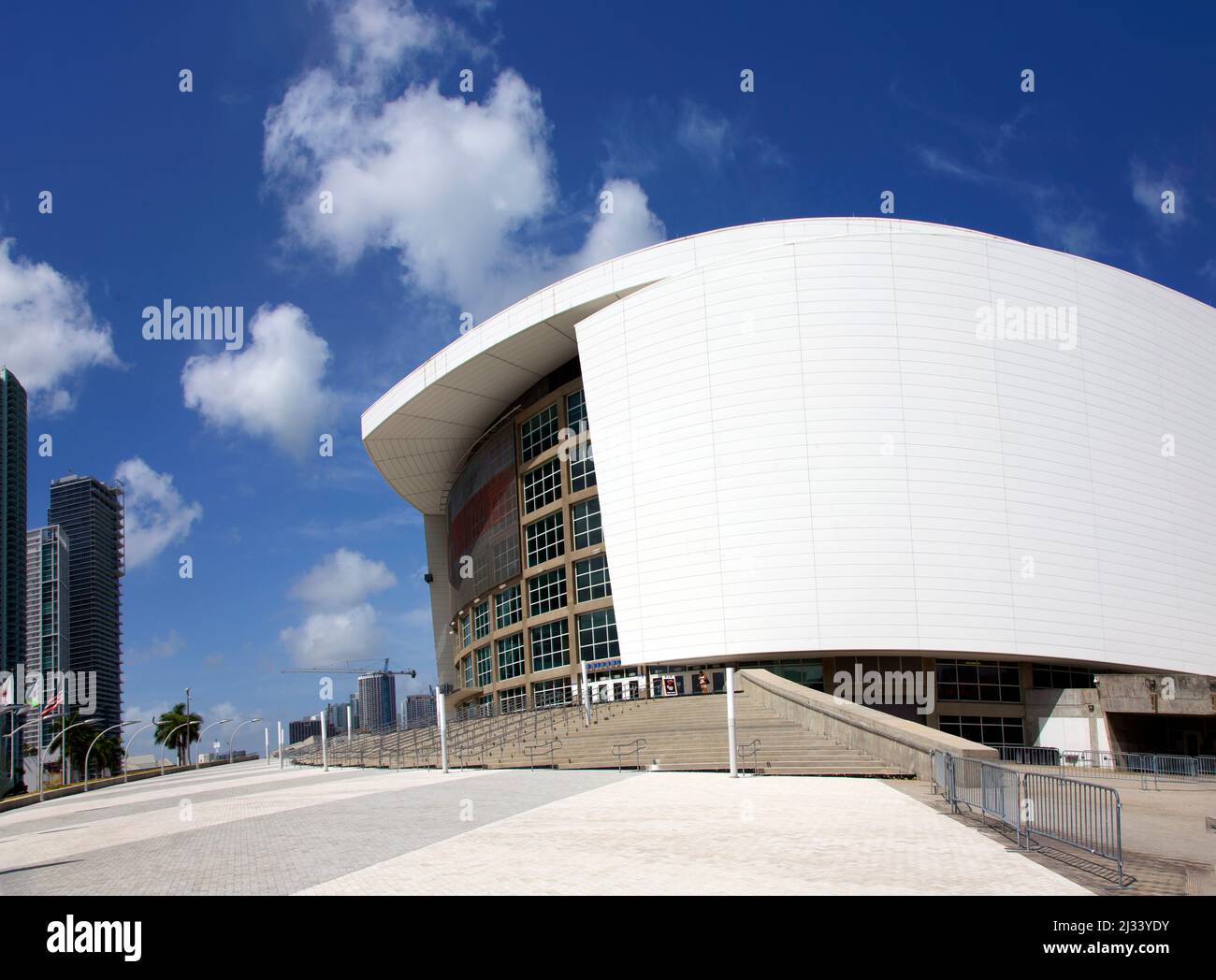 MIAMI, USA - 29 AGOSTO 2014: American Airlines Arena. Sede della squadra di pallacanestro dei Miami Heat. Foto Stock