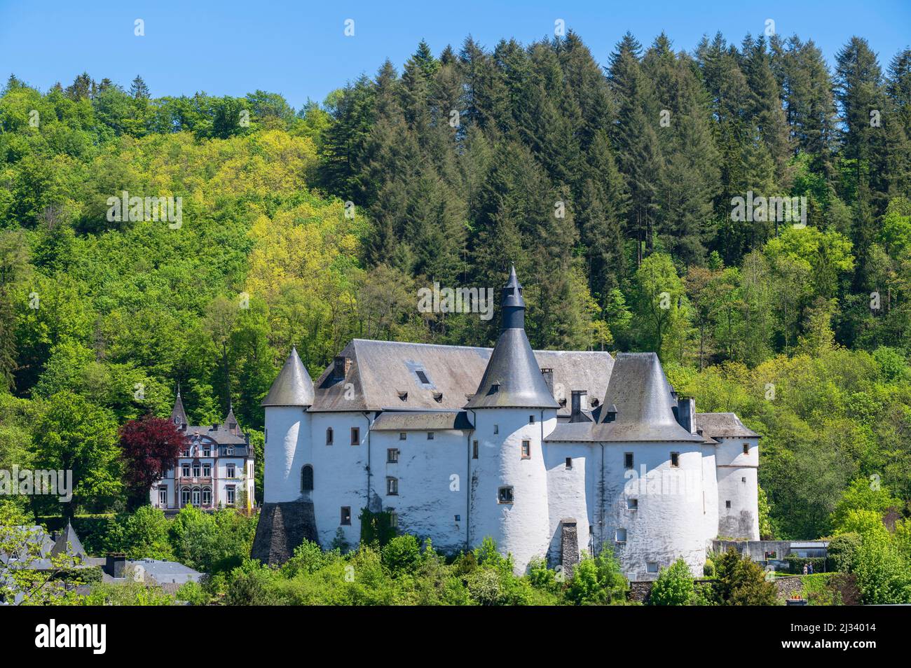 Castello di Clervaux (Clerf), patrimonio dell'umanità dell'UNESCO, Cantone di Clervaux, Granducato di Lussemburgo Foto Stock