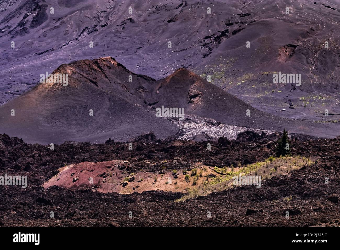 Cratere vulcanico di Pico de Fogo sull'isola di Capo Verde di Fogo nell'Atlantico Foto Stock