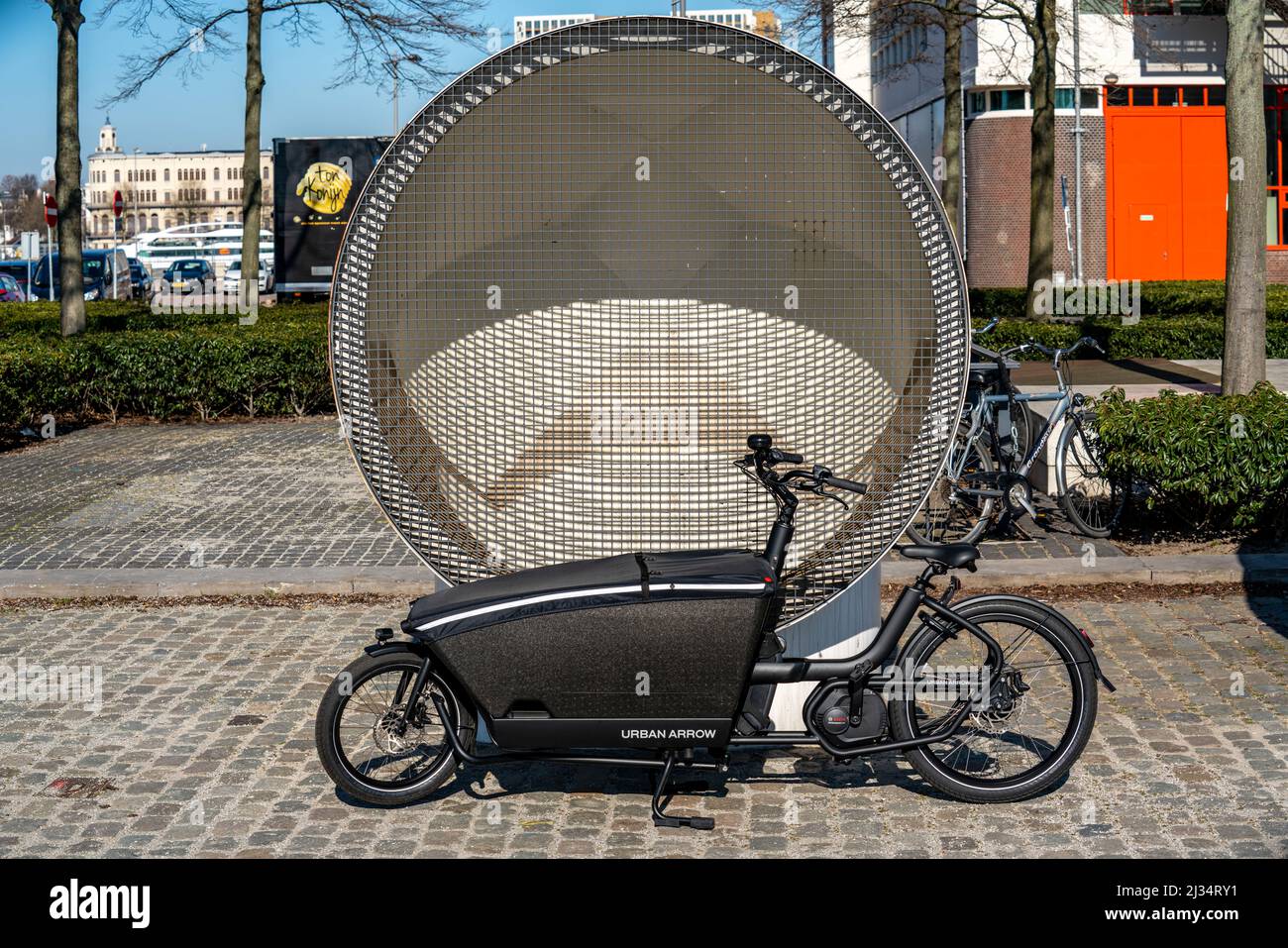 Urban Arrow, Cargo bike, e-drive, Rotterdam, Paesi Bassi, Foto Stock