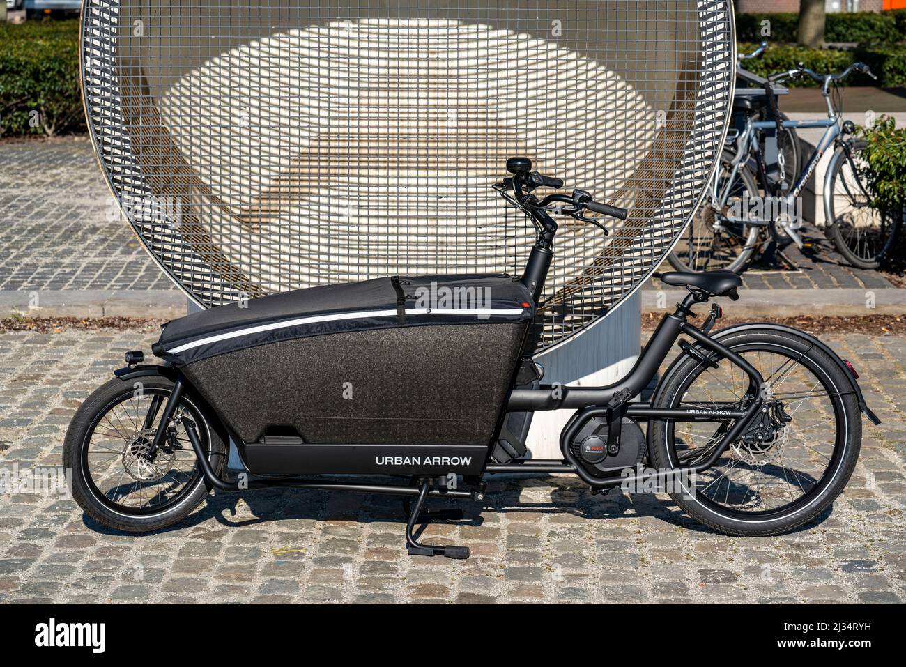 Urban Arrow, Cargo bike, e-drive, Rotterdam, Paesi Bassi, Foto Stock