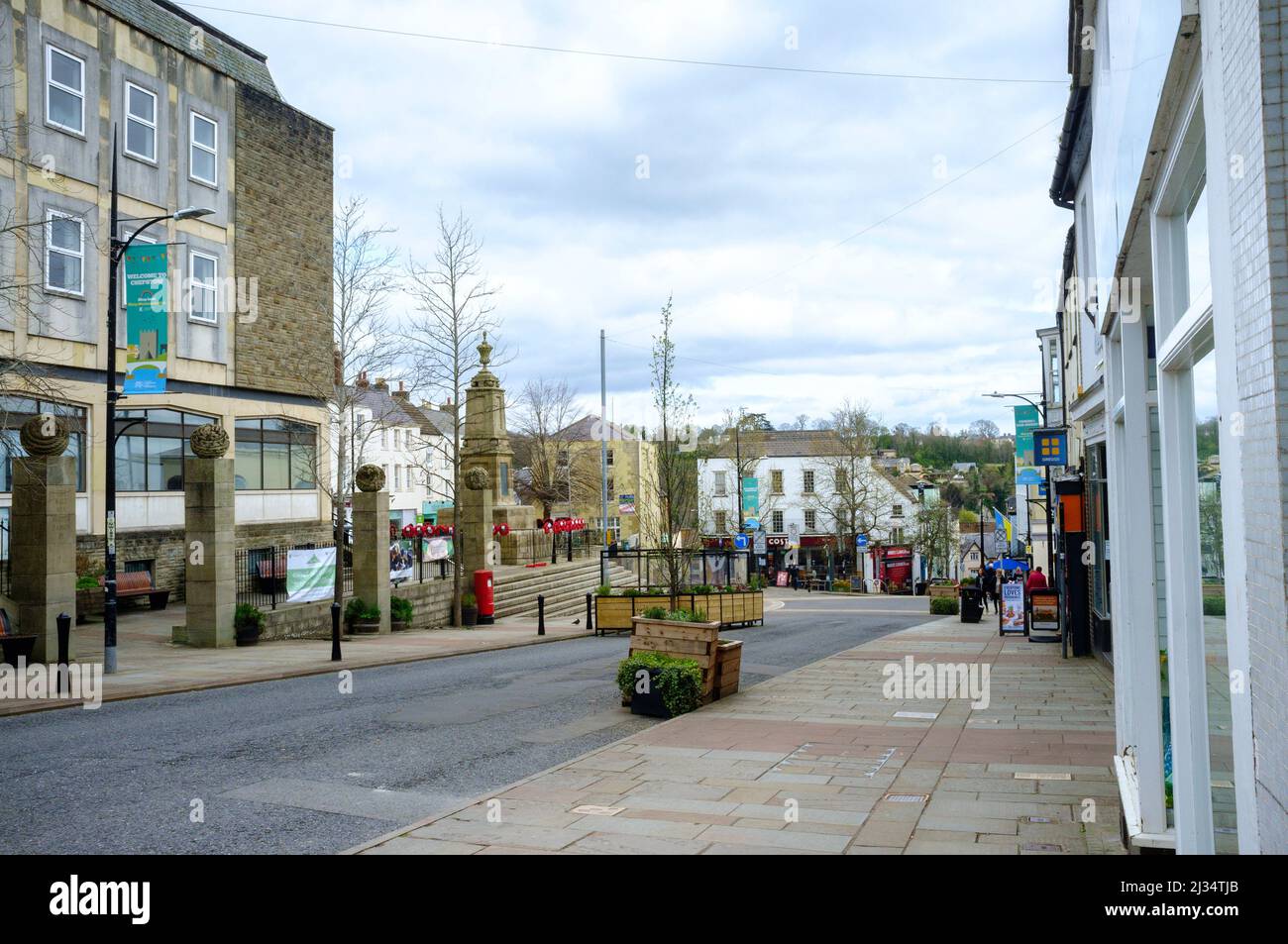 High Street, Chepstow, Galles del Sud Foto Stock