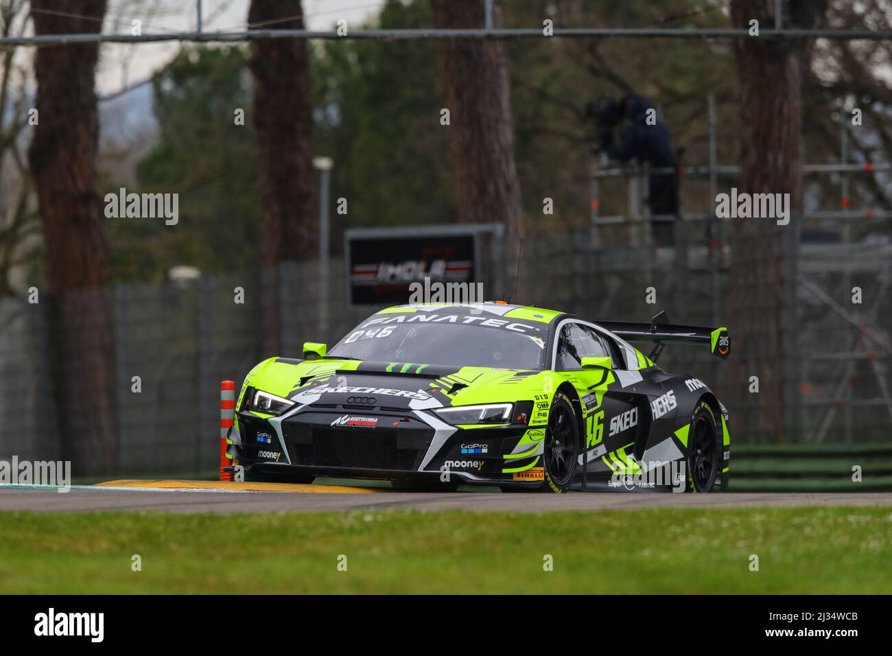 Autodromo Enzo e Dino Ferrari, Imola, Italy, April 2022, #46 Team WRT - Frederic VERVISCH/Nico Müller/Valentino ROSSI - Audi R8 LMS evo II GT3 Foto Stock