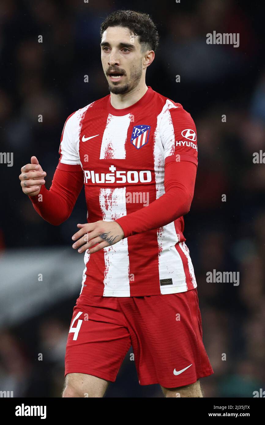 Manchester, Inghilterra, 5th aprile 2022. Sime Vrsaljko di Athletico Madrid durante la partita della UEFA Champions League all'Etihad Stadium di Manchester. Il credito dovrebbe essere: Darren Staples / Sportimage Foto Stock