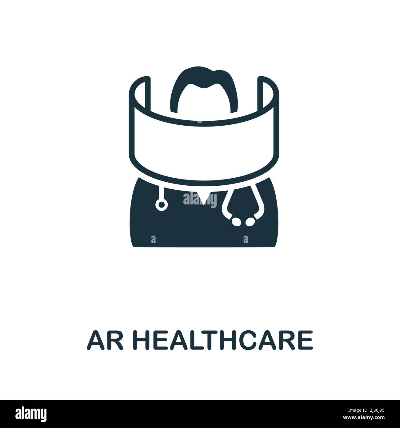 Icona AR Healthcare. Elemento semplice della raccolta di innovazioni nel settore sanitario. Icona Creative Ar Healthcare per web design, modelli, infografiche e. Illustrazione Vettoriale