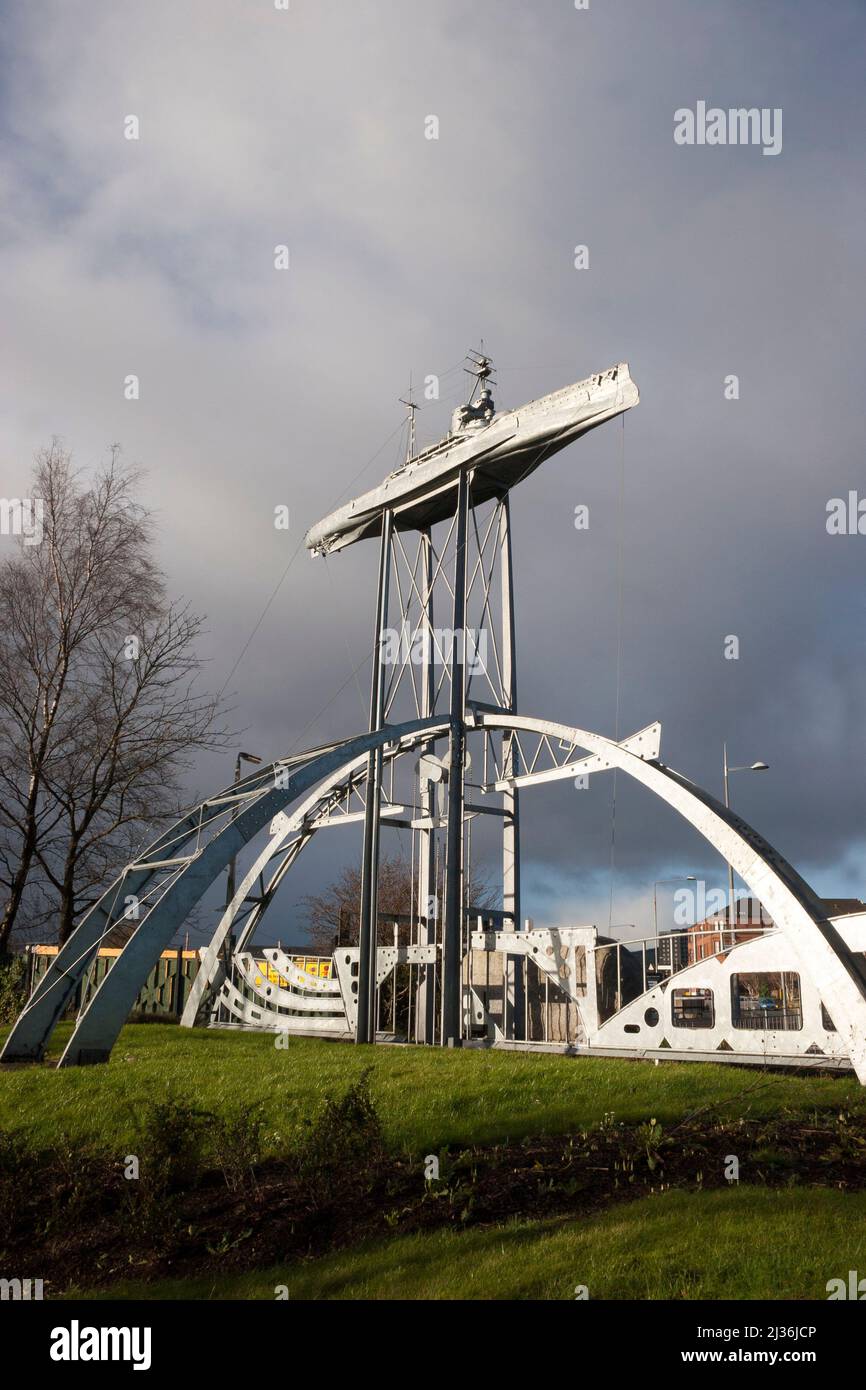 Beardmore Sculpture, Clydebank, Scozia, nel vecchio cantiere navale di Beardmore. Foto Stock