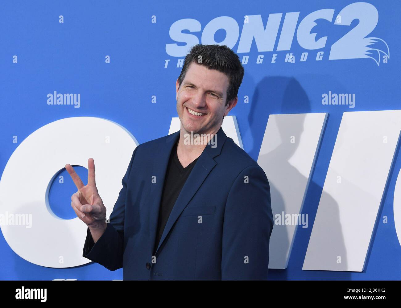 Los Angeles, Stati Uniti. 05th Apr 2022. Jeff Fowler arriva al SONIC THE HEDGEHOG 2 Los Angeles Premiere tenuto al Regency Village Theatre di Westwood, CA martedì 5 aprile 2022. (Foto di Sthanlee B. Mirador/Sipa USA) Credit: Sipa USA/Alamy Live News Foto Stock