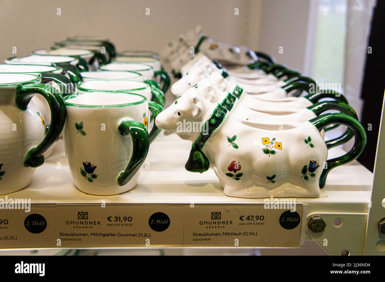 GMUNDNER KERAMIK tazzina da caffè Liscio | capienza : 0.19 litro | Cervo Verde | Stoviglie Prodotte artigianalmente in Austria