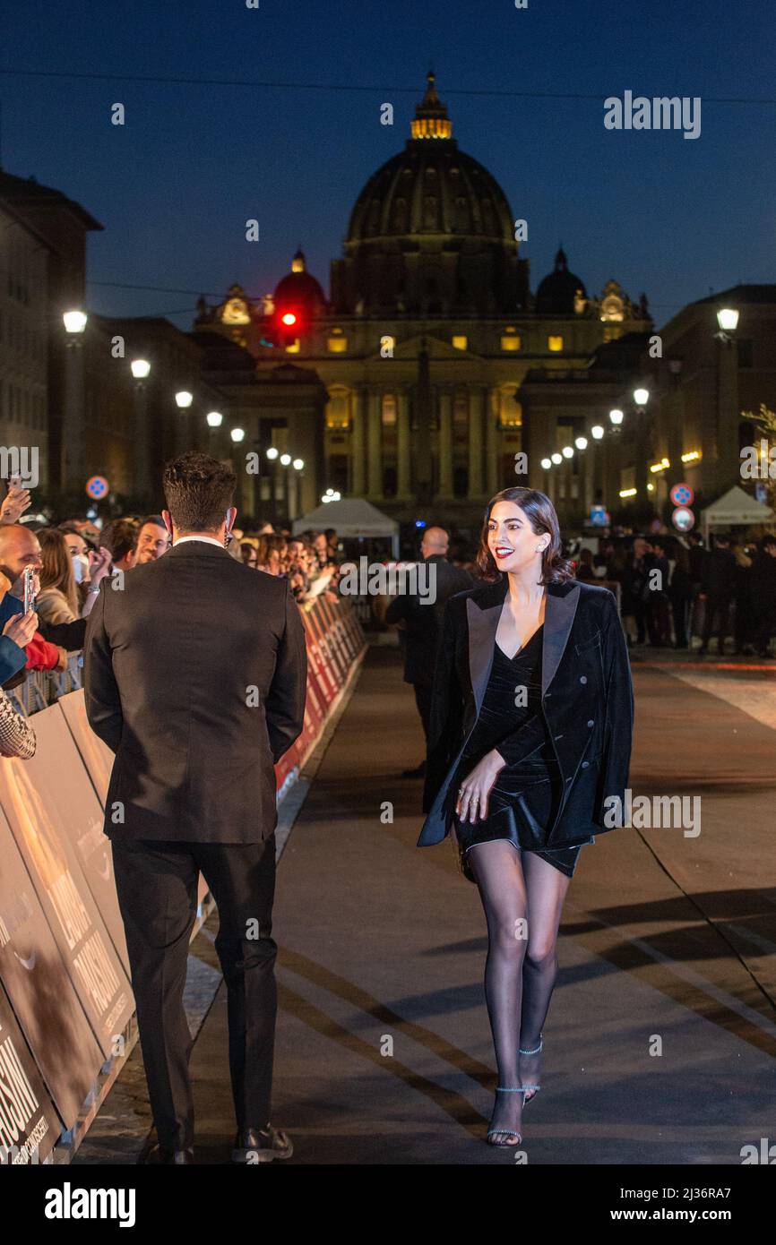 5 aprile 2022, Roma, RM, Italia: Rocio Munoz Morales partecipa alla prima del film ''Laura Pausini: Piacere di Conoscerti'' a Roma (Credit Image: © Matteo Nardone/Pacific Press via ZUMA Press Wire) Foto Stock