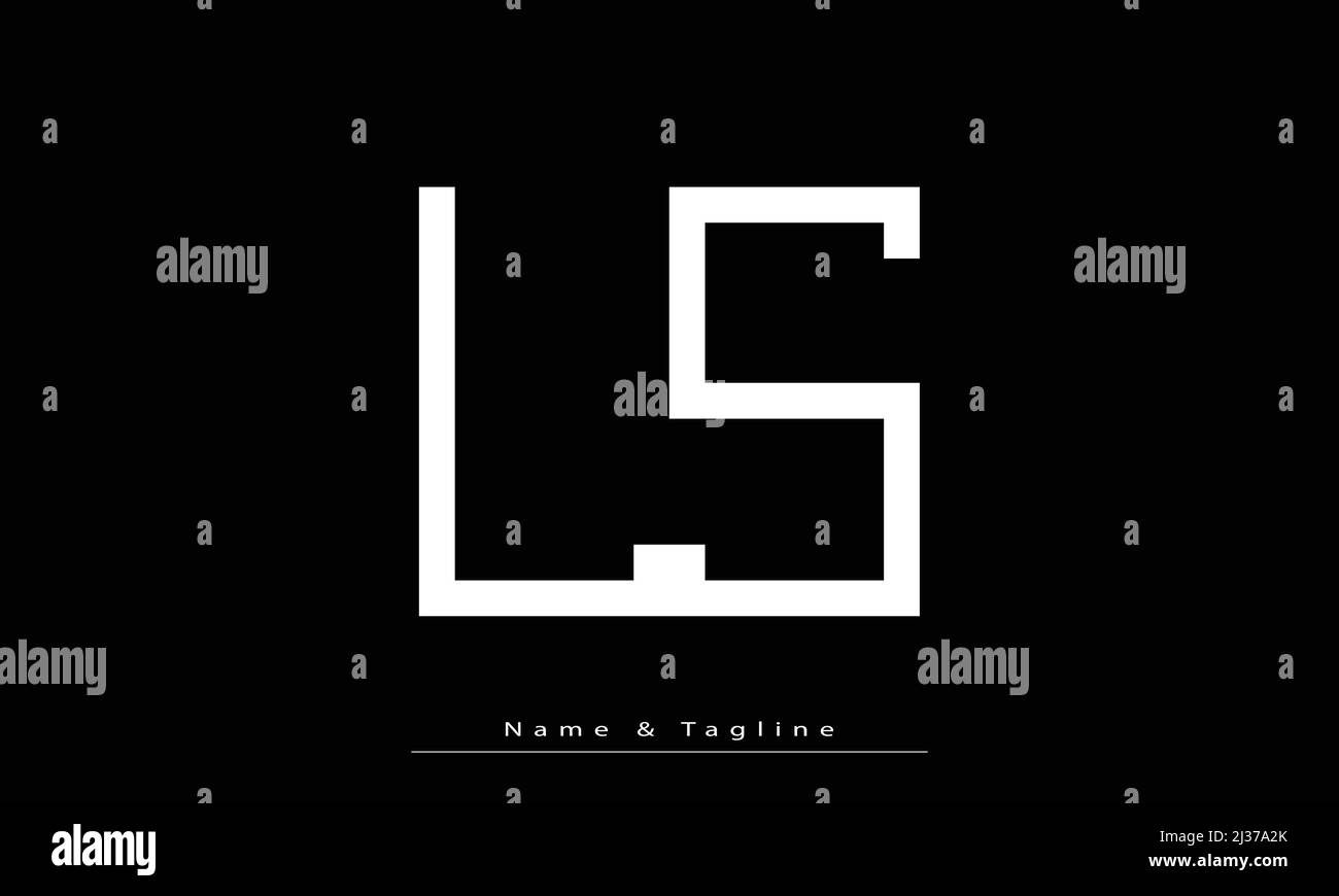 Lettere alfabetiche iniziali logo monogramma LS , SL Illustrazione Vettoriale