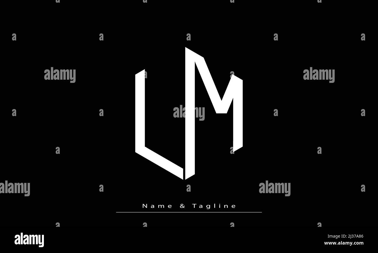 Lettere alfabetiche iniziali logo monogramma LM , ML Illustrazione Vettoriale