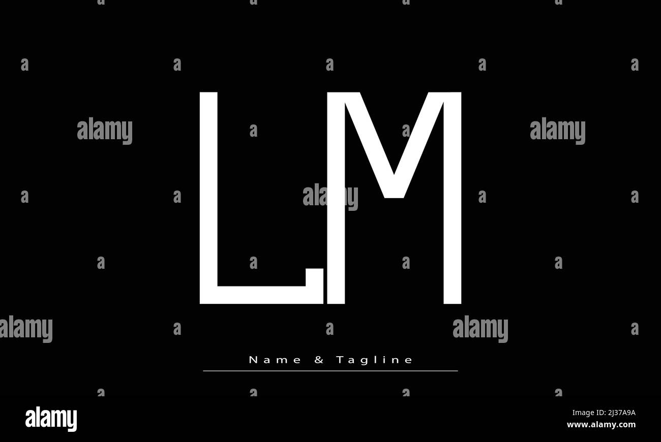 Lettere alfabetiche iniziali logo monogramma LM , ML Illustrazione Vettoriale
