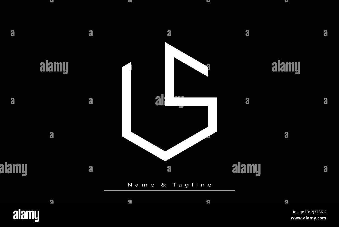 Lettere alfabetiche iniziali logo monogramma LS , SL Illustrazione Vettoriale
