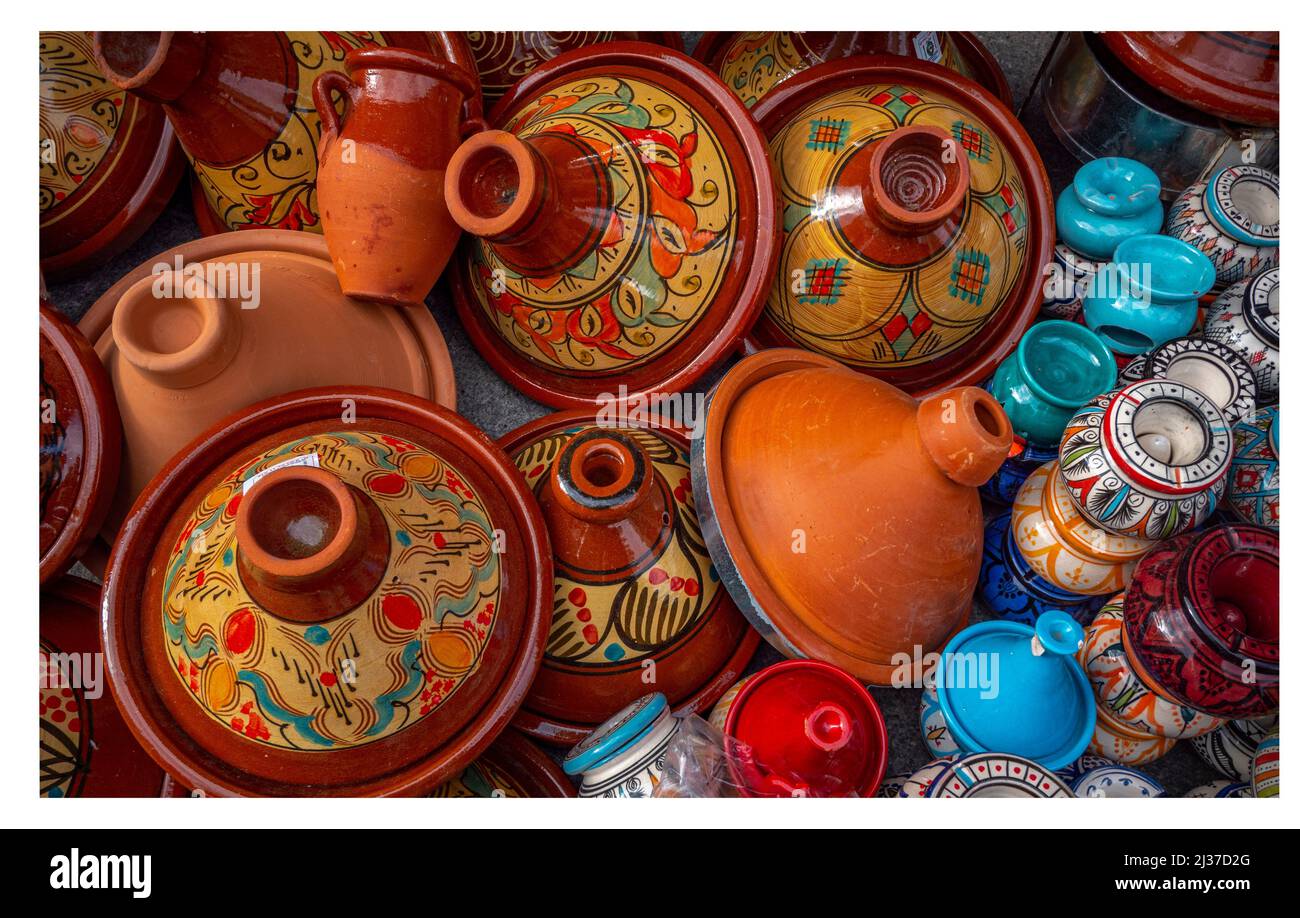 Marocco-Artigianato-ceramica, Foto Stock