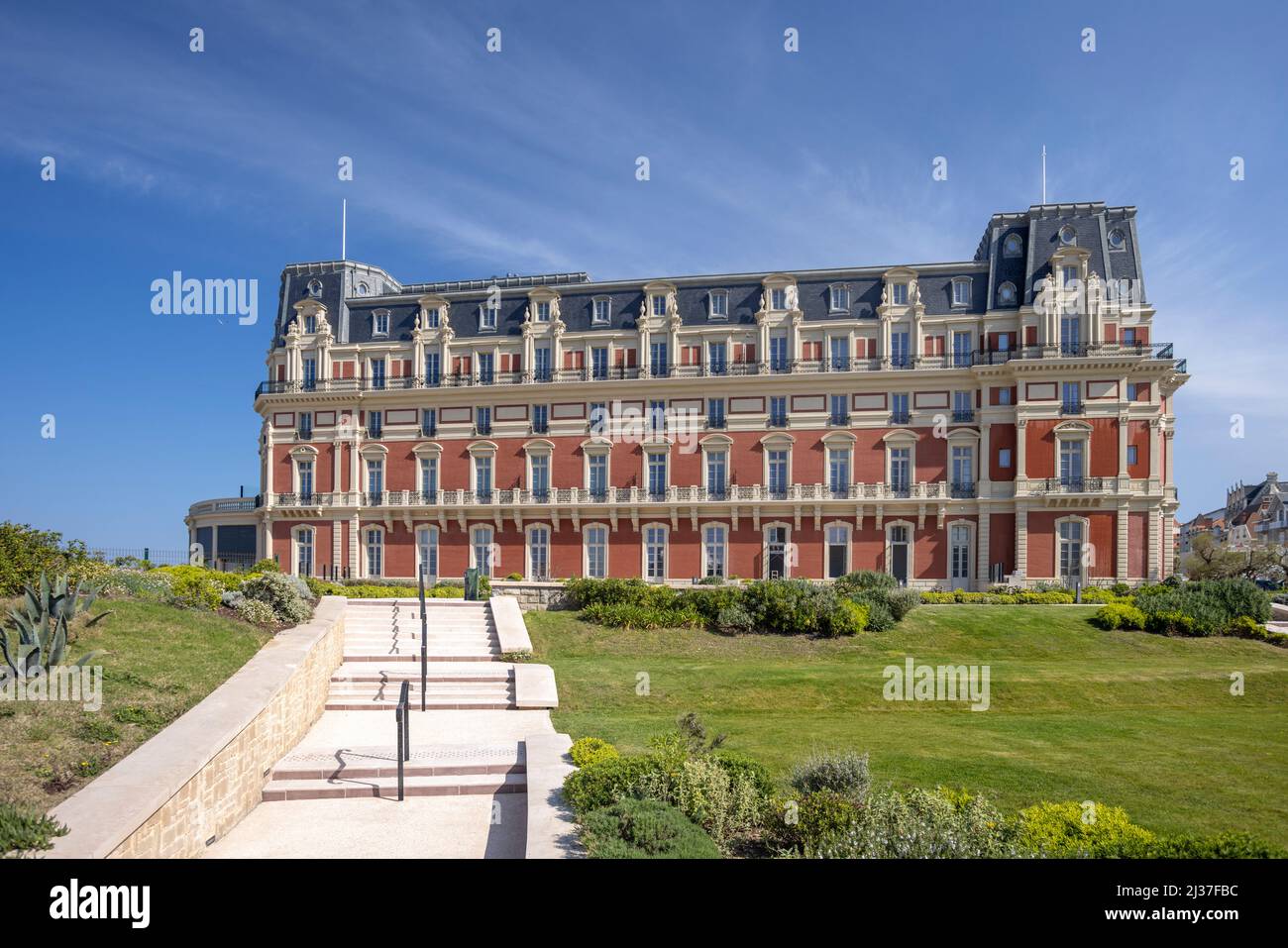 L'Hôtel du Palais (originariamente la Villa Eugénie) di Biarritz (Pirenei Atlantici - Francia). Foto Stock