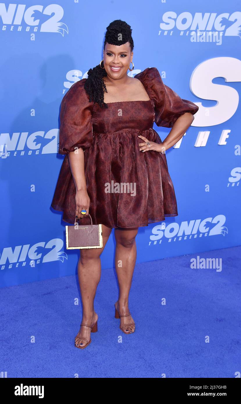 Los Angeles, CA. 05th Apr 2022. Natasha Rothwell partecipa alla prima proiezione di Los Angeles di "Sonic the Hedgehog 2" al Regency Village Theatre il 05 aprile 2022 a Los Angeles, California. Credit: Jeffrey Mayer/JTM Photos/Media Punch/Alamy Live News Foto Stock