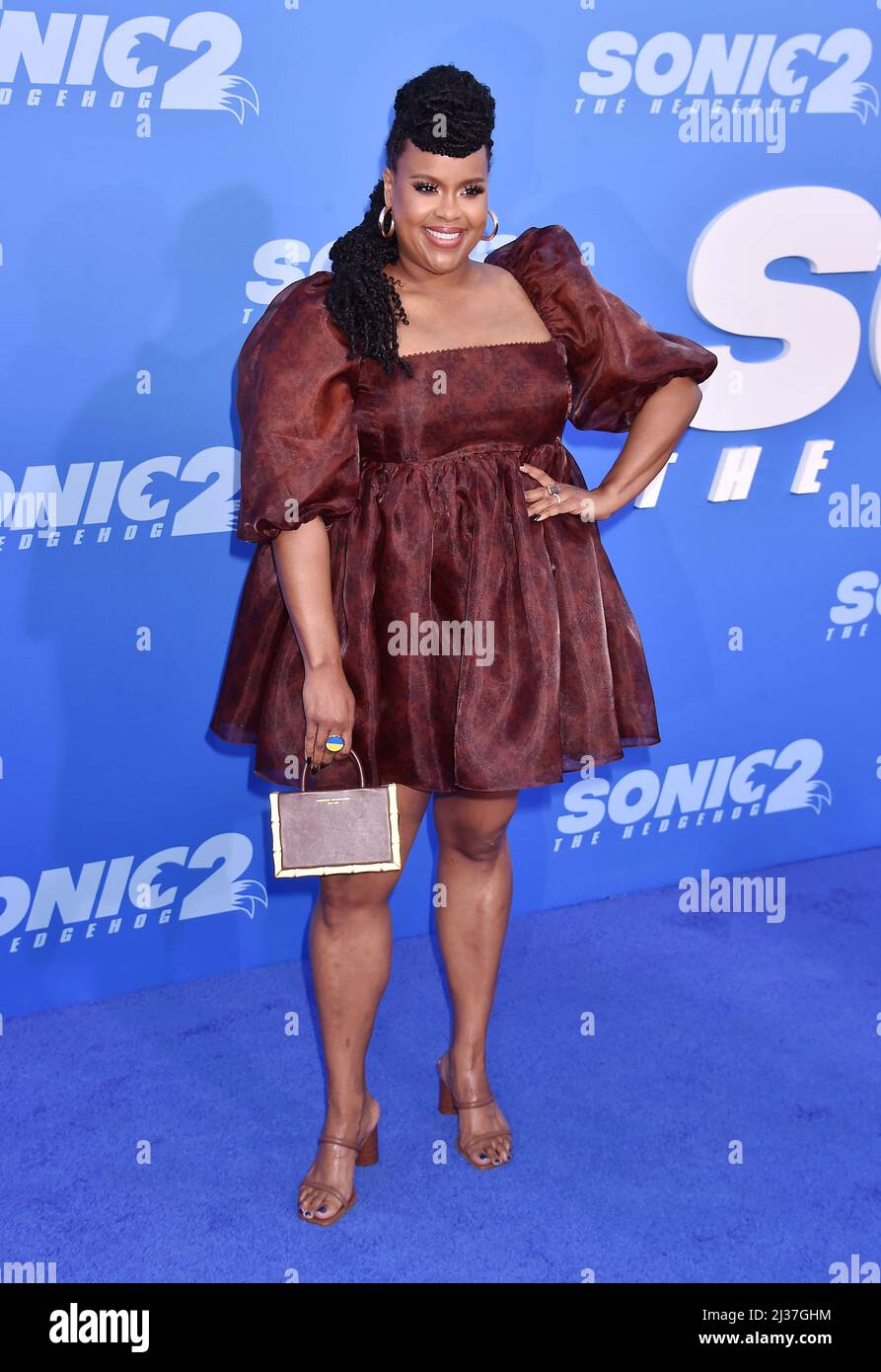 Los Angeles, CA. 05th Apr 2022. Natasha Rothwell partecipa alla prima proiezione di Los Angeles di "Sonic the Hedgehog 2" al Regency Village Theatre il 05 aprile 2022 a Los Angeles, California. Credit: Jeffrey Mayer/JTM Photos/Media Punch/Alamy Live News Foto Stock