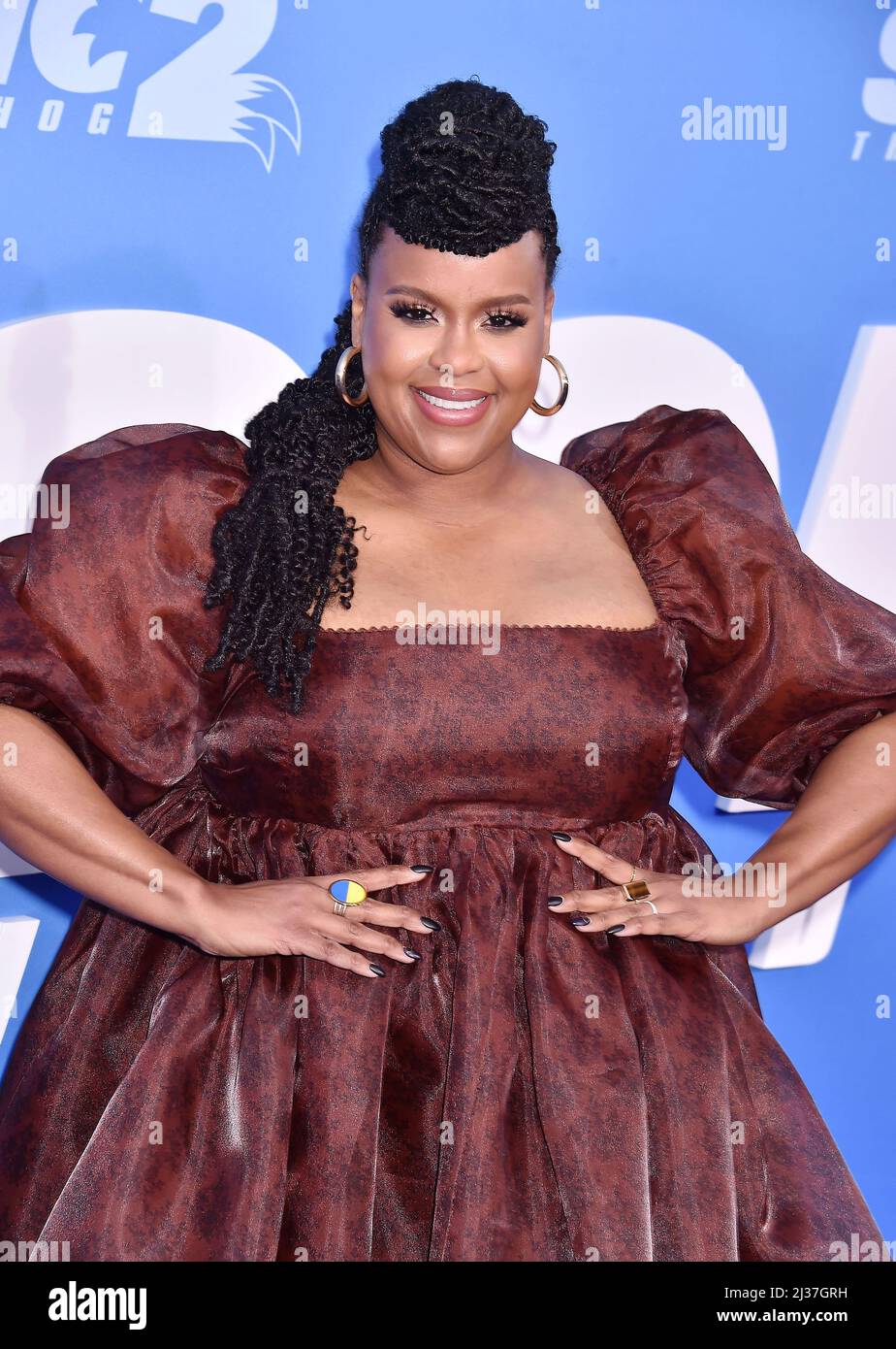 Los Angeles, CA. 05th Apr 2022. Natasha Rothwell partecipa alla prima proiezione di Los Angeles di "Sonic the Hedgehog 2" al Regency Village Theatre il 05 aprile 2022 a Los Angeles, California. Credit: Jeffrey Mayer/JTM Photos/Media Punch/Alamy Live News Foto Stock