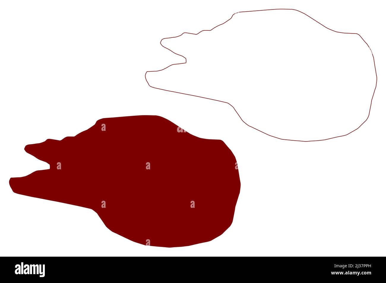 Burry Holms Island (Regno Unito di Gran Bretagna e Irlanda del Nord, Galles) illustrazione vettoriale mappa, schizza isola di Burry Holms mappa Illustrazione Vettoriale