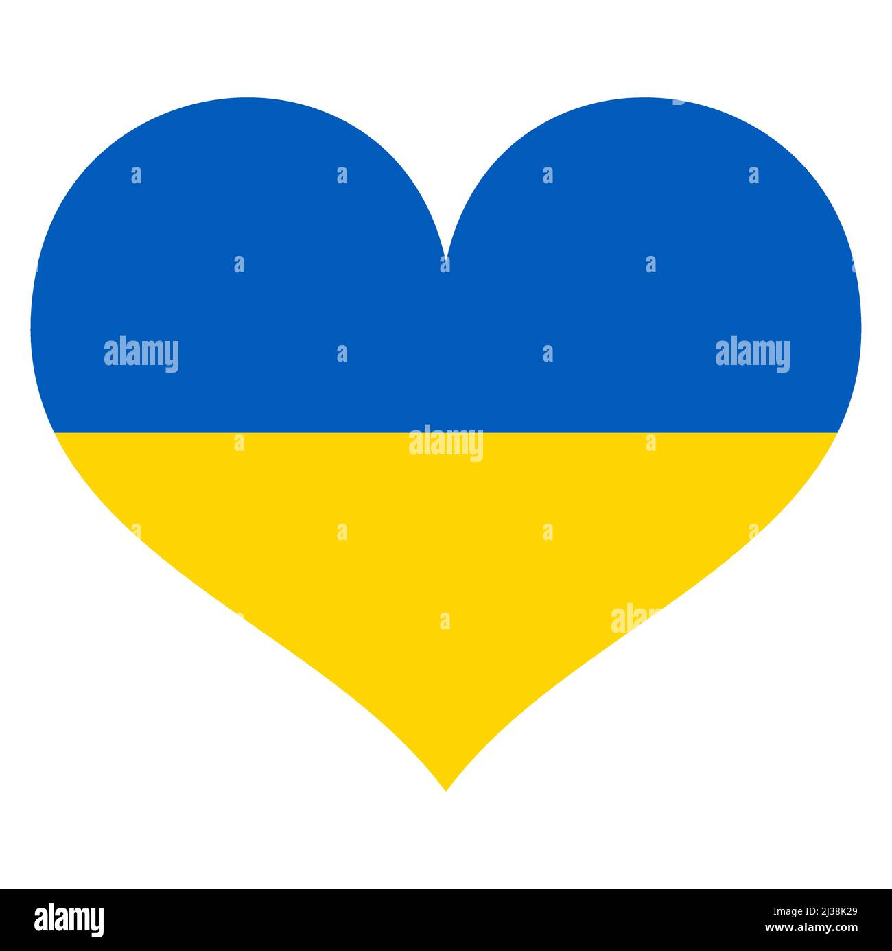 illustrazione vettoriale eps con paese ucraina colori nazionali cuore per amore e pregare per l'ucraina Illustrazione Vettoriale