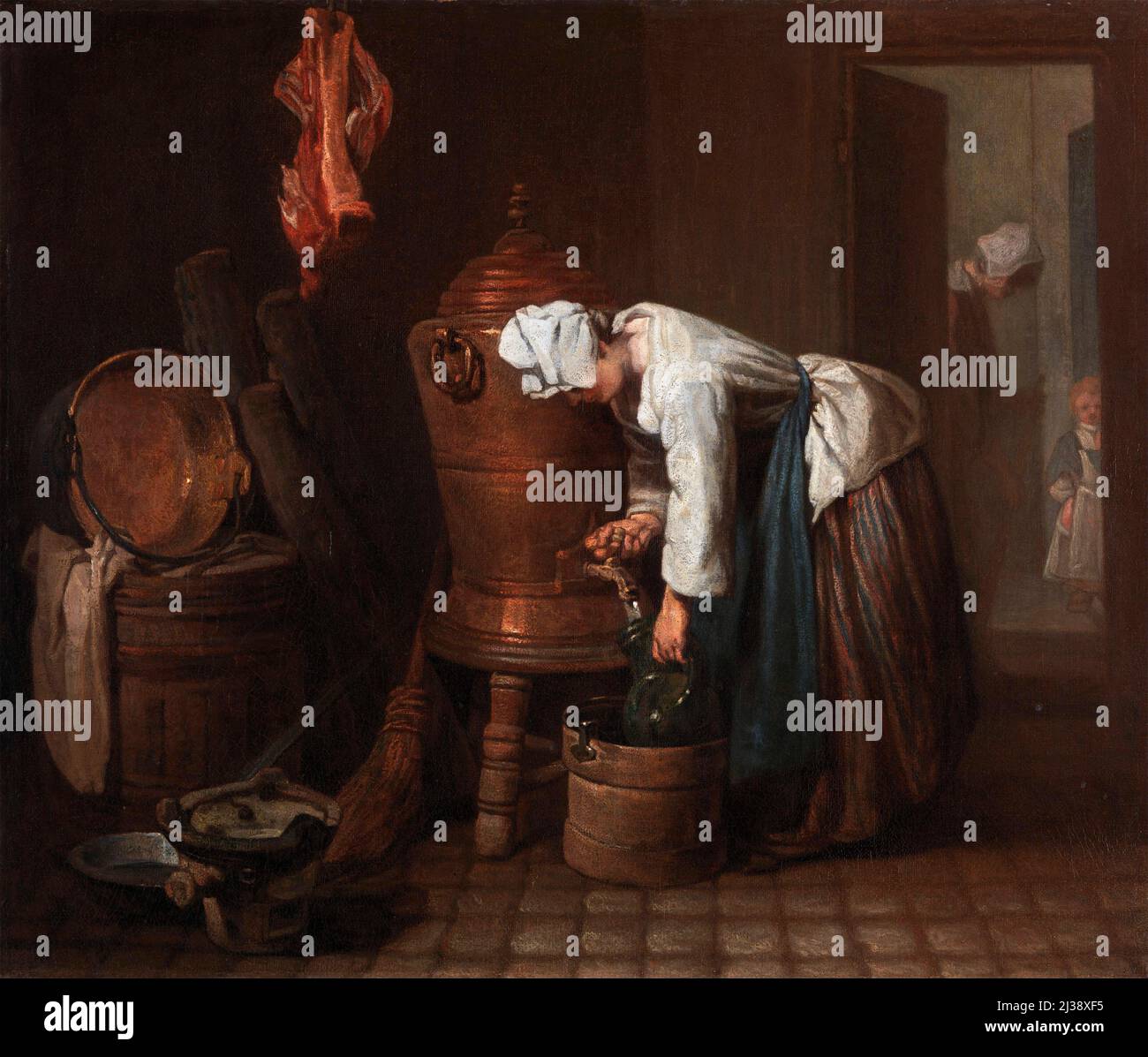 Jean-Simeon Chardin. La cisterna d'acqua ('la Fontaine') dell'artista francese Jean-Baptiste-Siméon Chardin (1699-1779), olio su tela, c.. 1737-39 Foto Stock