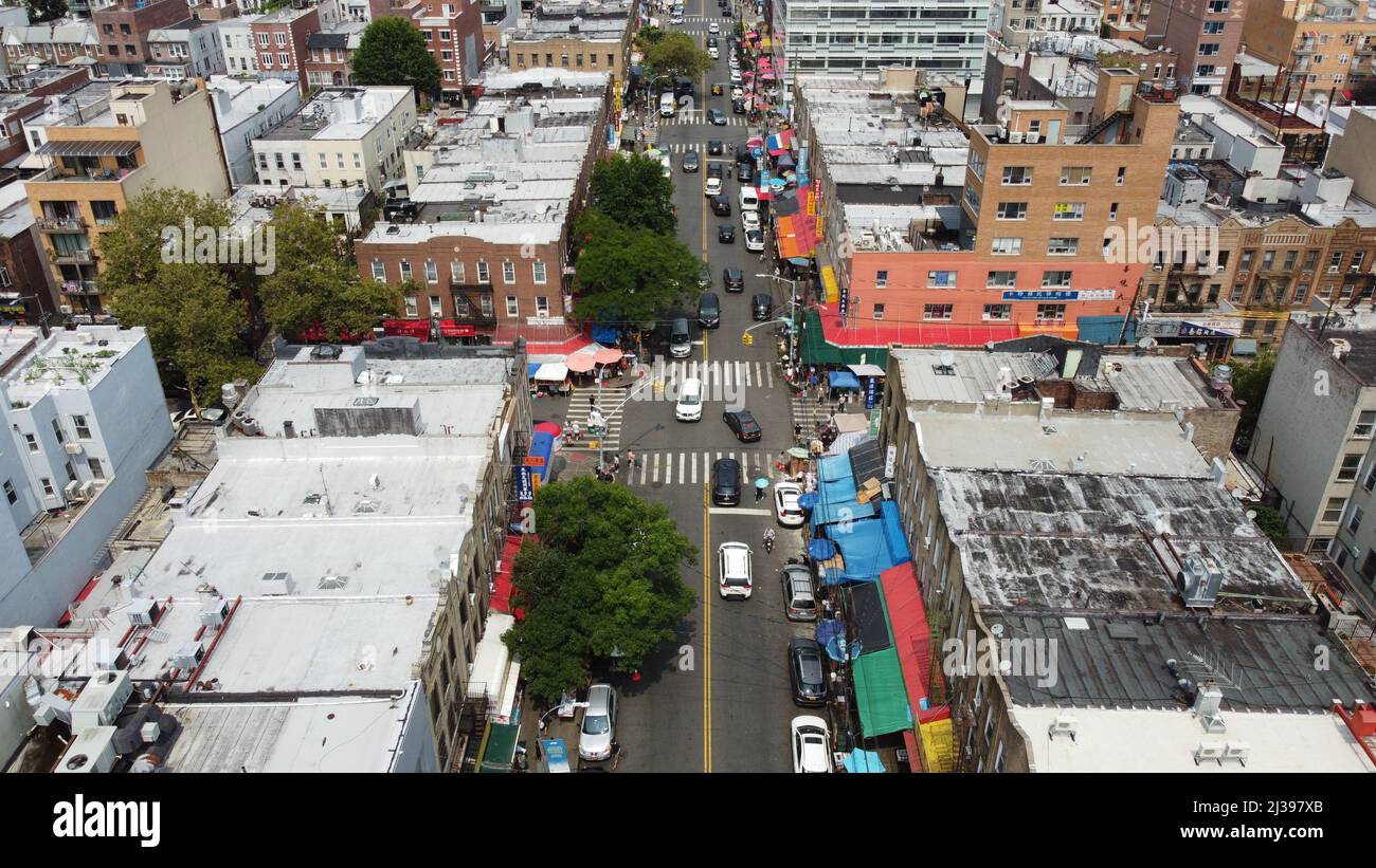 Oltre 58th Street e 8th Avenue, Chinatown, Sunset Park, Brooklyn, NY Foto Stock