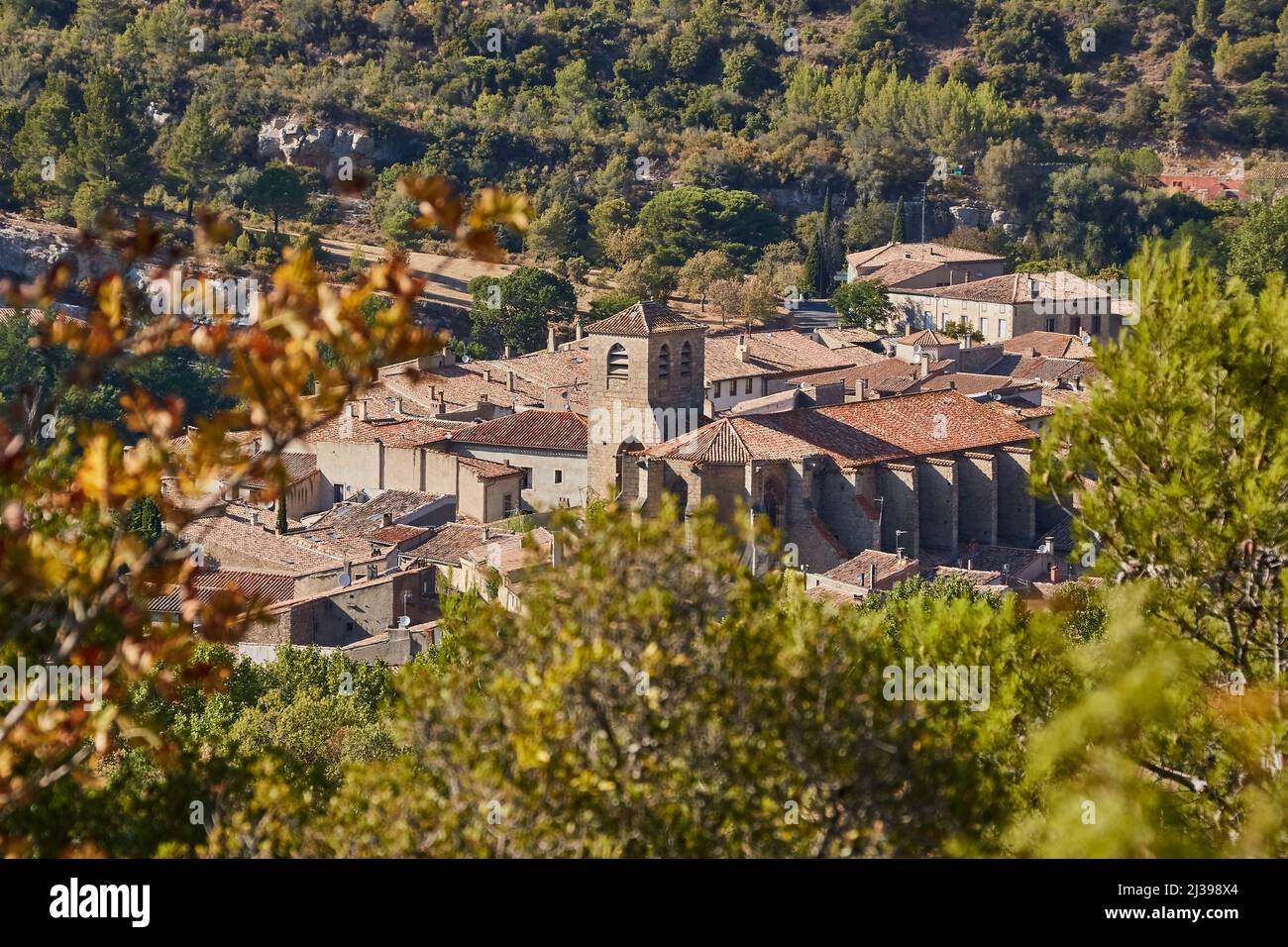 Lagrasse è un comune della Francia meridionale, situato nel dipartimento dell'Aude. Lagrasse fa parte dell'associazione Les Plus Beaux Villages de France. Foto Stock