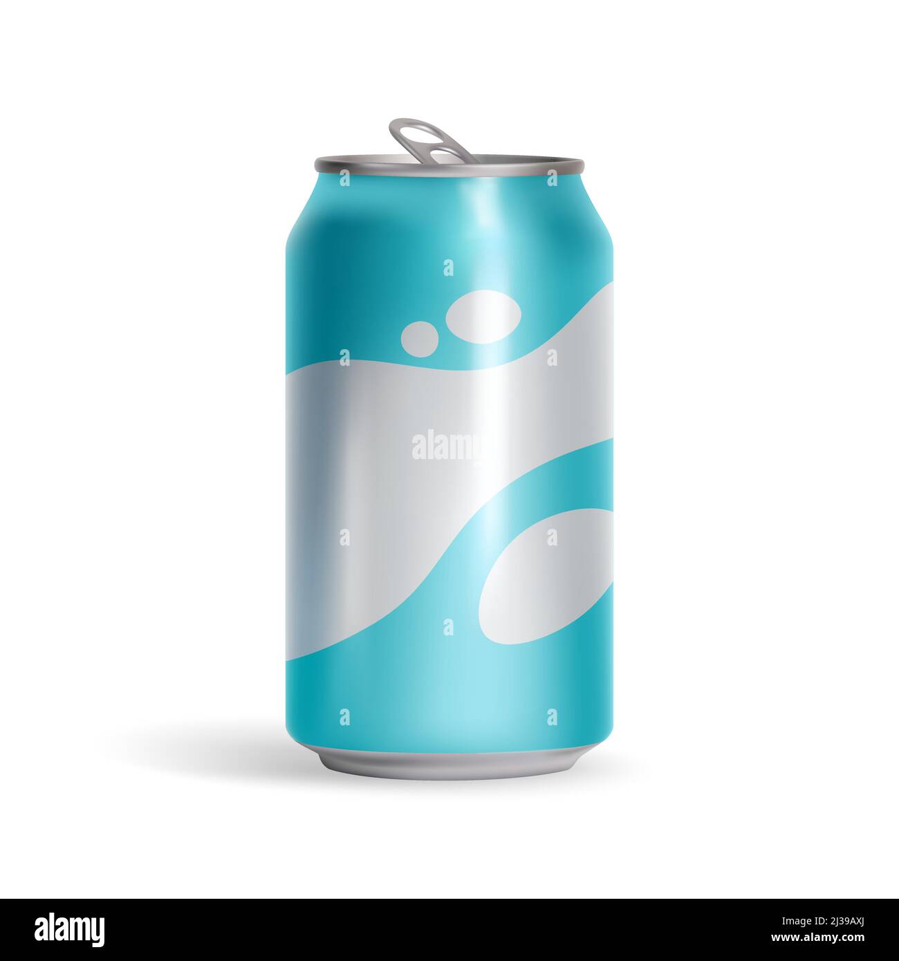 Contenitore in metallo soda vuoto Mockup. Illustrazione vettoriale Illustrazione Vettoriale