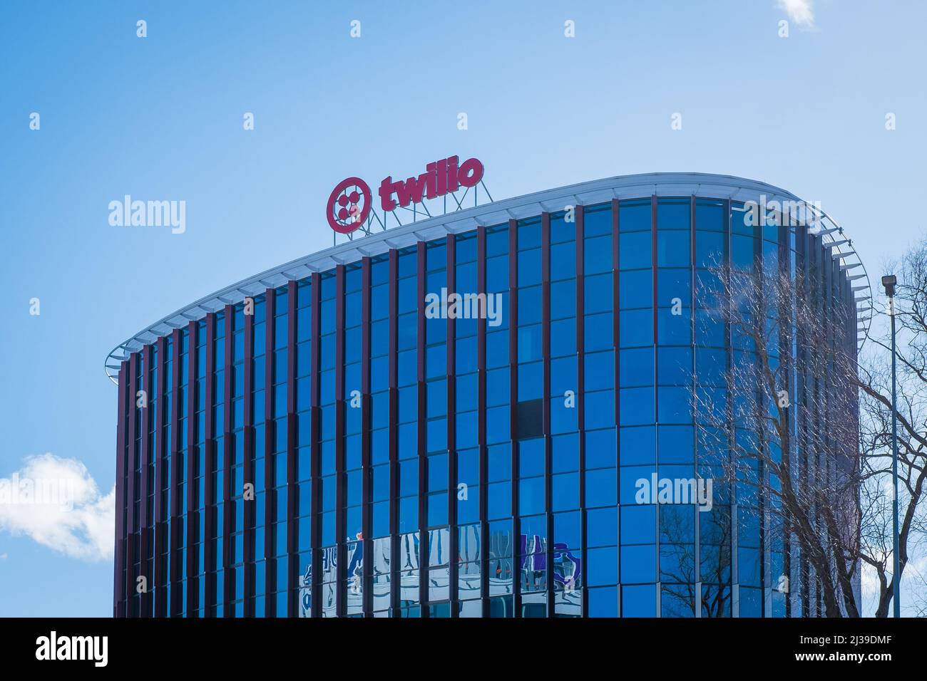 Edificio Twilio a Tallinn. Twilio è una piattaforma di comunicazione cloud americana. Foto Stock