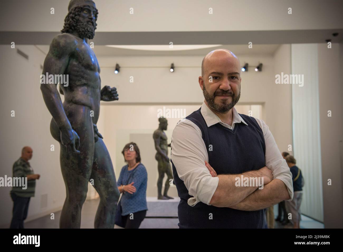 Reggio Calabria, Italia 10/05/2016: Direttore del MRC Carmelo Malacrino, Museo Archeologico Nazionale. © Andrea Sabbadini Foto Stock