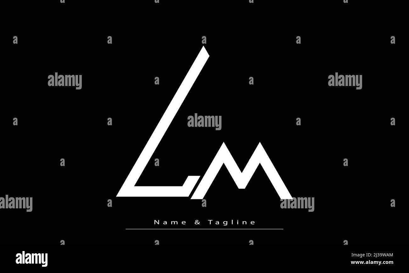 Lettere alfabetiche iniziali logo monogramma LM , ML Illustrazione Vettoriale