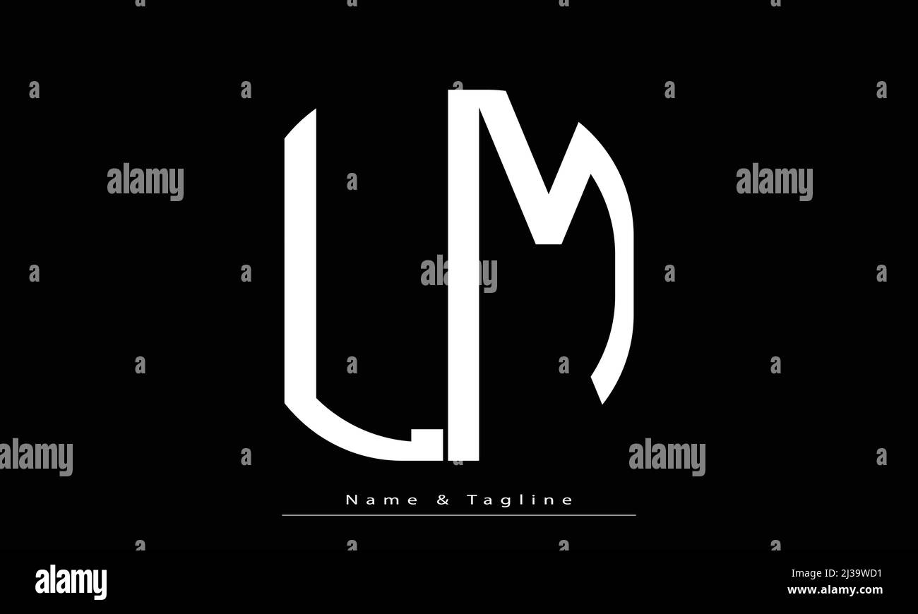 Lettere alfabetiche iniziali logo monogramma LM , ML Illustrazione Vettoriale