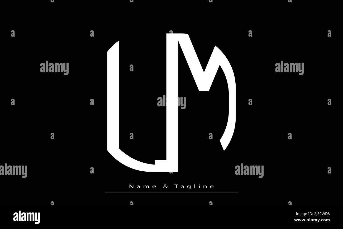 Lettere alfabetiche iniziali logo monogramma LM , ML Illustrazione Vettoriale
