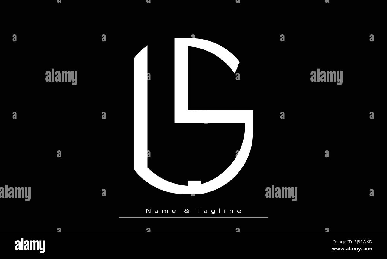 Lettere alfabetiche iniziali logo monogramma LS , SL Illustrazione Vettoriale