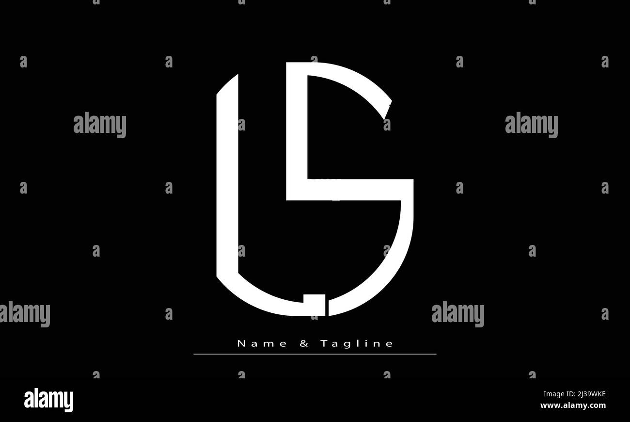 Lettere alfabetiche iniziali logo monogramma LS , SL Illustrazione Vettoriale