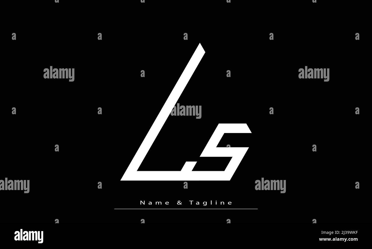Lettere alfabetiche iniziali logo monogramma LS , SL Illustrazione Vettoriale