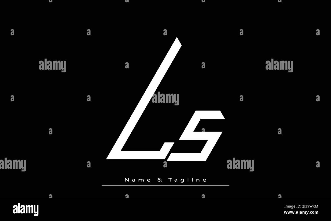 Lettere alfabetiche iniziali logo monogramma LS , SL Illustrazione Vettoriale