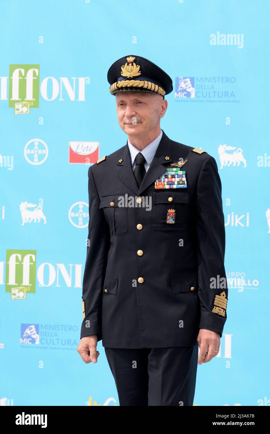 Italia. 28th luglio 2021. Enzo Vecciarelli, responsabile della Difesa al Giffoni Film Festival 50 Plus - a Giffoni Valle piana. (Credit Image: © Giovanni Lemba/Pacific Press via ZUMA Press Wire) Foto Stock