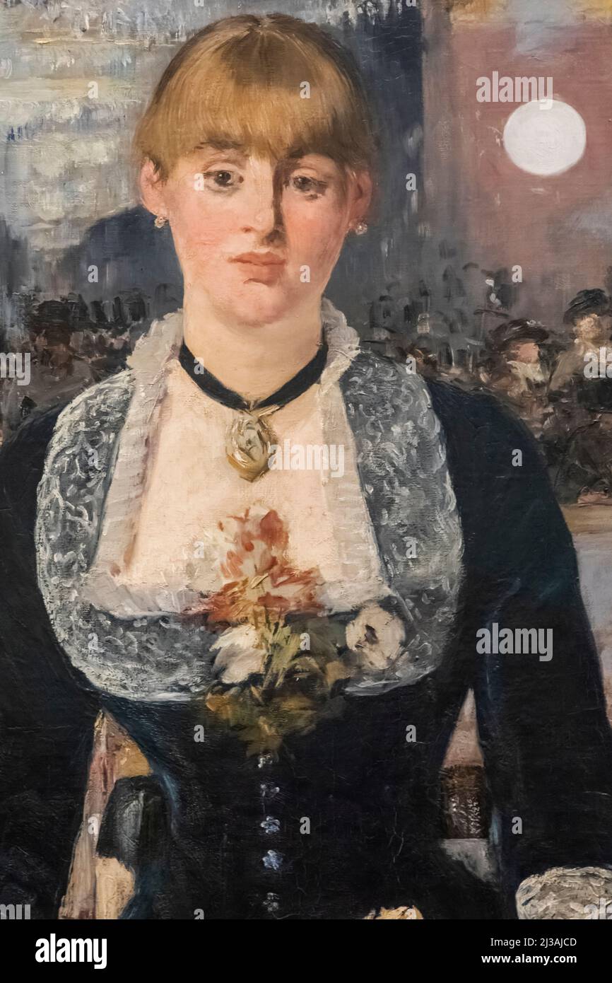 Inghilterra, Londra, Somerset House, The Courtauld Gallery, dipinto dal titolo "A Bar at the Folies-Bergere" di Edouard Manet del 1882 Foto Stock