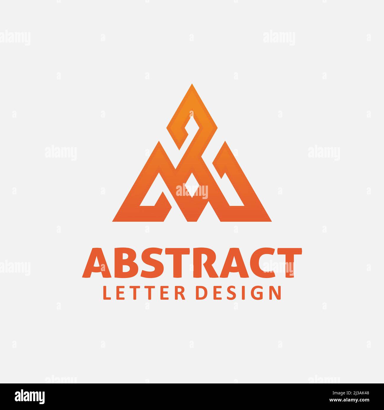 Design astratto del logo a triangolo Illustrazione Vettoriale