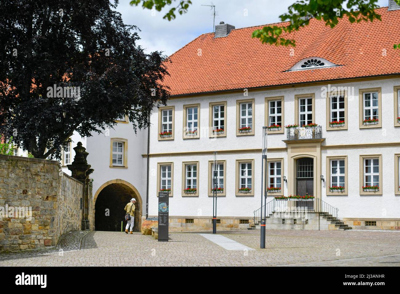 Paulustor, Biblioteca della Cattedrale, Domhof, Hildesheim, bassa Sassonia, Germania Foto Stock
