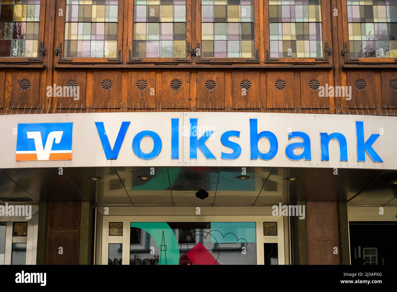 Volksbank, Hameln, bassa Sassonia, Germania Foto Stock