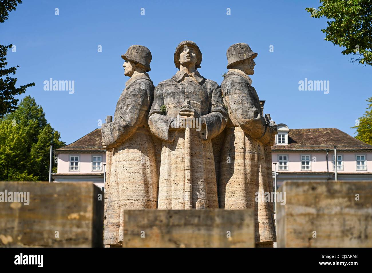 Monumento commemorativo alla guerra, Schlossplatz, Bad Pyrmont, bassa Sassonia, Germania Foto Stock