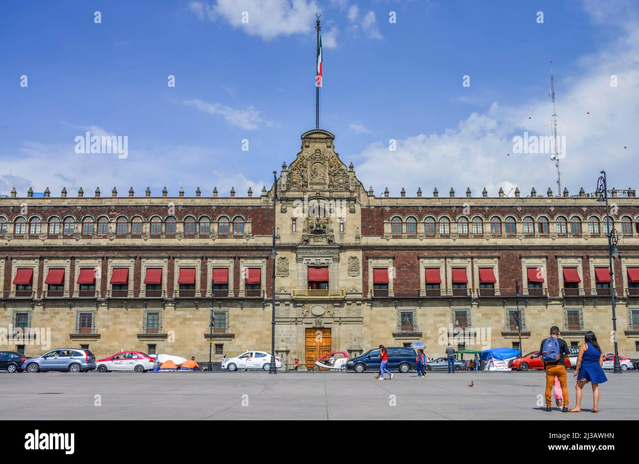 Palacio Nacional, Plaza de la Constitucion, Città del Messico, Messico Foto Stock