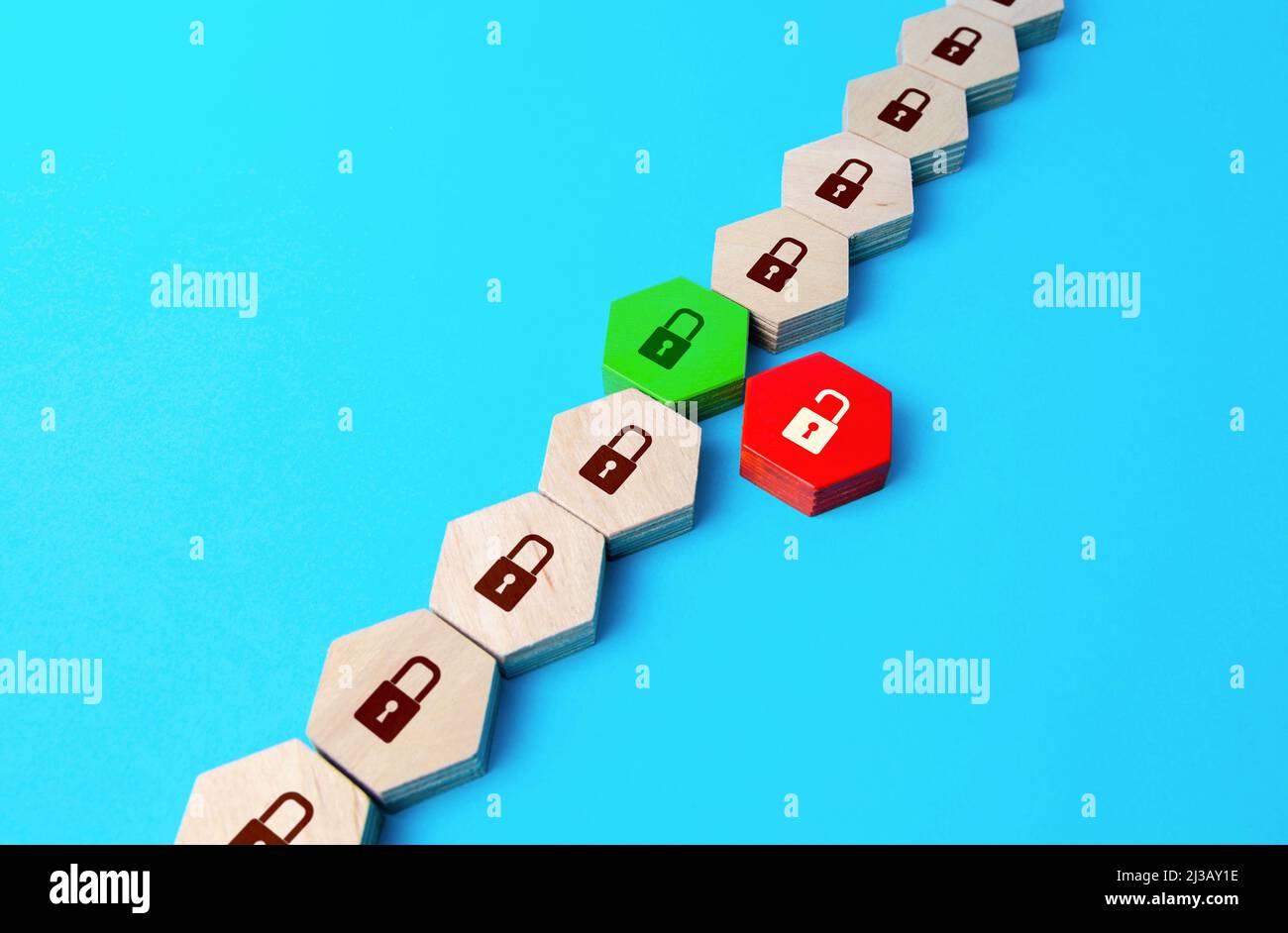 Correzione di una vulnerabilità di protezione nel sistema. Sicurezza informatica e protezione dei dati aziendali. Correzione degli errori. Attacco hacker. Guasto, guasto, Foto Stock