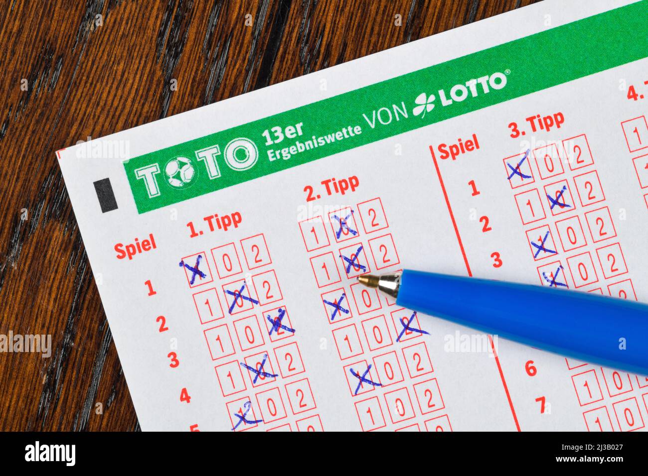 Biglietto della lotteria, Toto Foto Stock