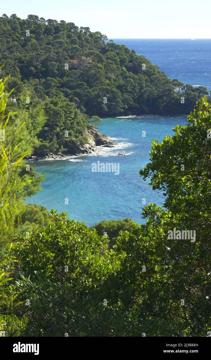 La costa a le Canadel Var Foto Stock