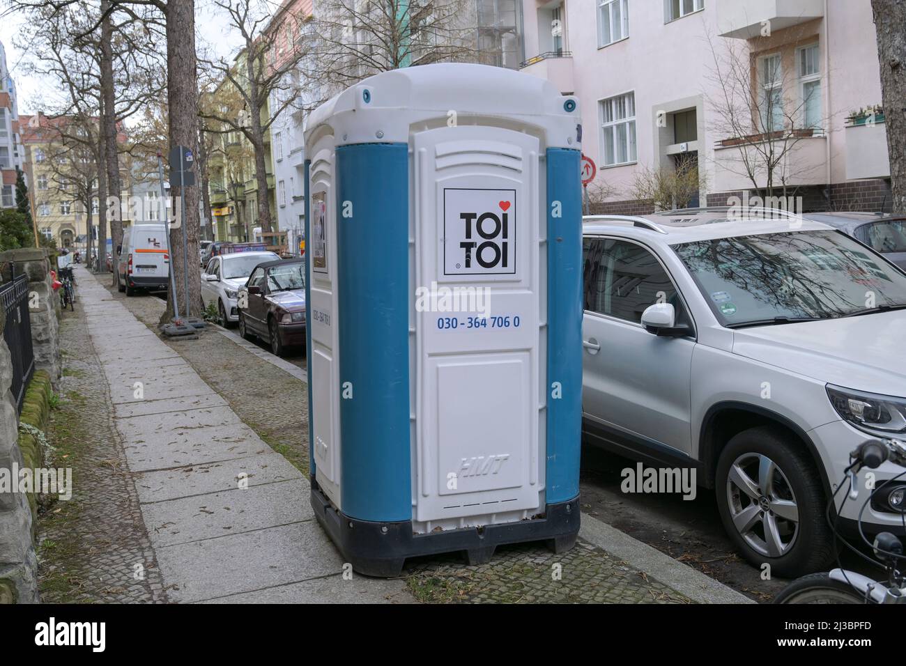 Toi Toi Toi Toilette, Berlino, Germania Foto Stock